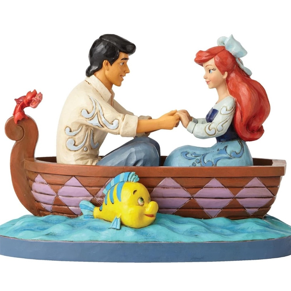 Jim Shore Disney Traditions by Enesco Ariel and Prince Eric in Rowboat Figurine